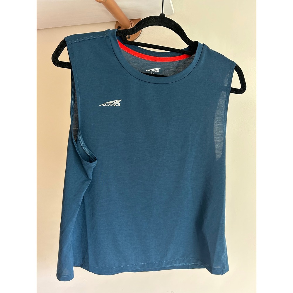 Altra Womens Trail‎ Sleeveless Running Shirt Athletic Top Blue XL